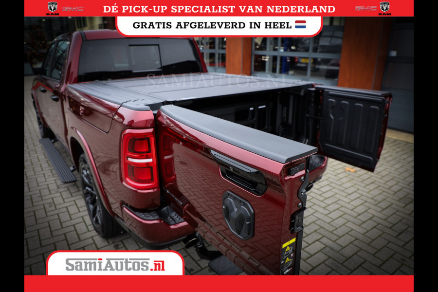 Dodge Ram 1500 LIMITED NIGHT HIGH OUTPUT 540PK 706 Nm 2025 | XB9 | MASSAGE | BOM VOL | CREW CAB | DUBBELE CABINE | GRIJSKENTEKEN | DE MEEST LUXUEUZE en BEGEERDE Pick-up | VOORRAAD NR 2302 - 7425