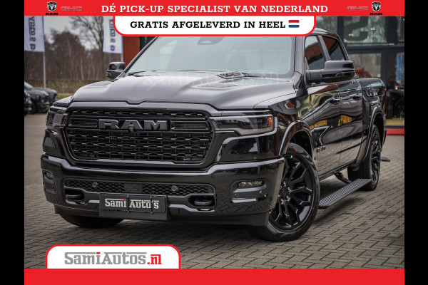 Dodge Ram 1500 LIMITED NIGHT DE MEEST LUXUEUZE PICK UP HIGH OUTPUT H.O 540PK 706 Nm 2025 | XB9 | MASSAGE | BOM VOL | CREW CAB | DUBBELE CABINE | GRIJSKENTEKEN | VOORRAAD NR 2335 - 5153