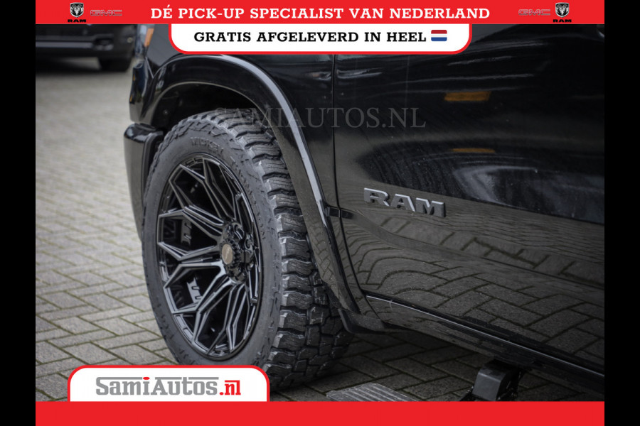 Dodge Ram PREMIUM | MAY 2025 BOM VOL | HEAD UP + 14.4 INCH SCHERM | LUCHTVERING | 420PK 636 Nm | PRIJS MET LPG EN COVER EN GARANTIE | DUBBELE CABINE | PICK UP | 5 PERSOONS | DC | GRIJSKENTEKEN | VOORRAAD NR 2288 - 4952