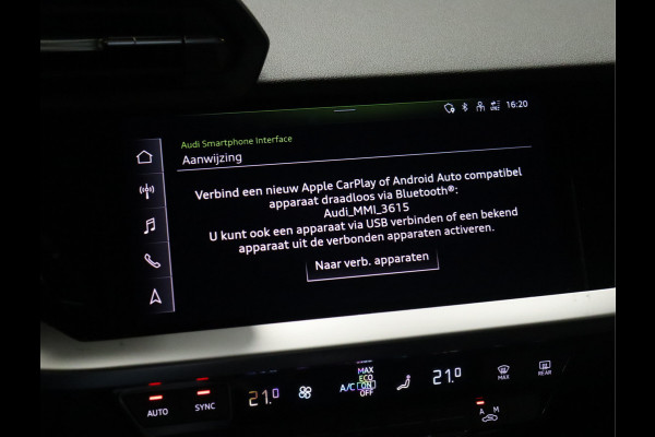 Audi A3 Limousine 35 TFSI Sport [APPLE CARPLAY, ANDROID, VOL LEDER, PARKEER ASSISTENT, PDC V+A, CRUISE, CLIMATE, NIEUWSTAAT]