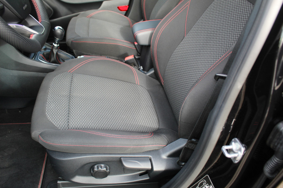 Ford Puma 1.0-125pk EcoBoost Hybrid ST-Line. April 2024 ! Slechts 7.400km ! Autm. airco, navigatie, telefoonvoorb., camera, pdc v+a, parkeerassistent, LED verl., metallic lak, LM wielen, stoel-, stuur- en voorraamverw., lane- en sideassist, adapt. cruise cntrl etc