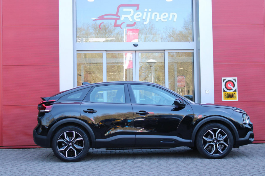 Citroën Ë-C4 FEEL PACK 136PK 50 kWh | ACHTERUITRIJ CAMERA | NAVIGATIE | APPLE CARPLAY/ANDROID AUTO | LED KOPLAMPEN | CLIMATE CONTROL | CRUISE CONTROL | 18" LICHTMETALEN VELGEN | DAB+ RADIO |