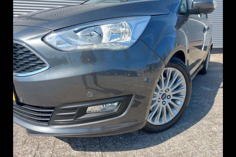 Ford Grand C-Max 1.0 Titanium, airco,cruise,navigatie/camera,stoel/stuurverwarming,voorruit verwarmd,parkeersensoren,