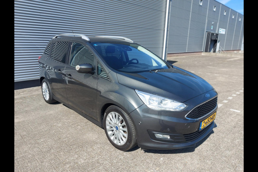 Ford Grand C-Max 1.0 Titanium, airco,cruise,navigatie/camera,stoel/stuurverwarming,voorruit verwarmd,parkeersensoren,
