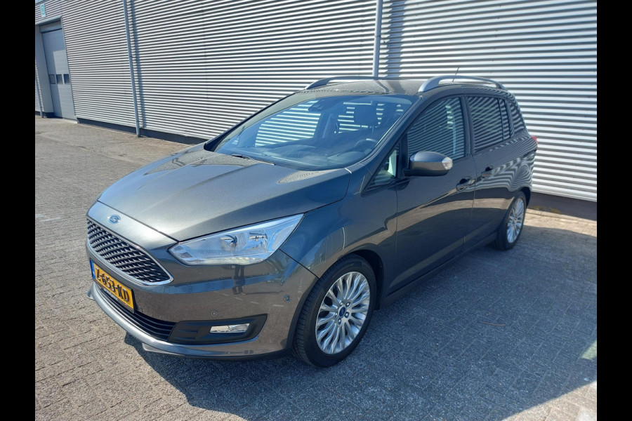 Ford Grand C-Max 1.0 Titanium, airco,cruise,navigatie/camera,stoel/stuurverwarming,voorruit verwarmd,parkeersensoren,