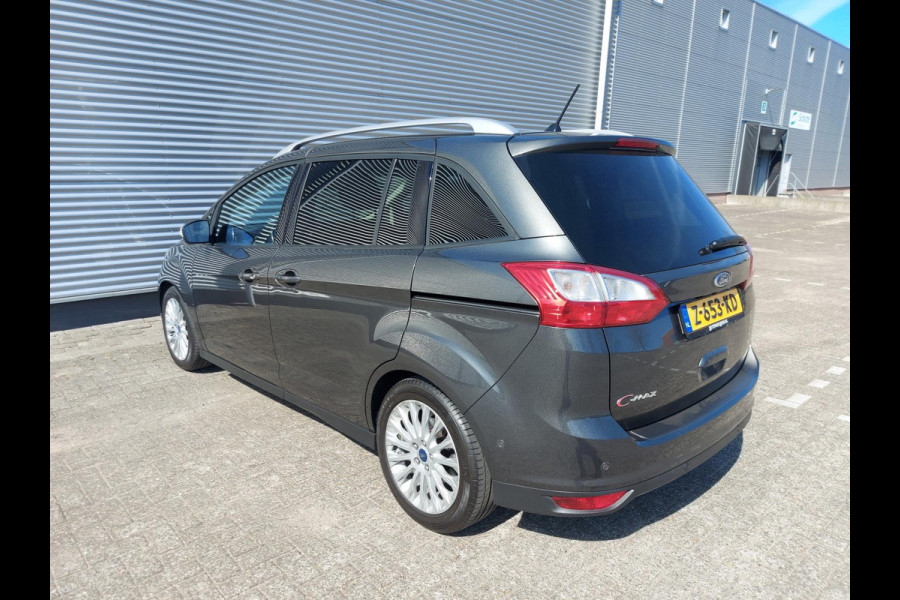 Ford Grand C-Max 1.0 Titanium, airco,cruise,navigatie/camera,stoel/stuurverwarming,voorruit verwarmd,parkeersensoren,