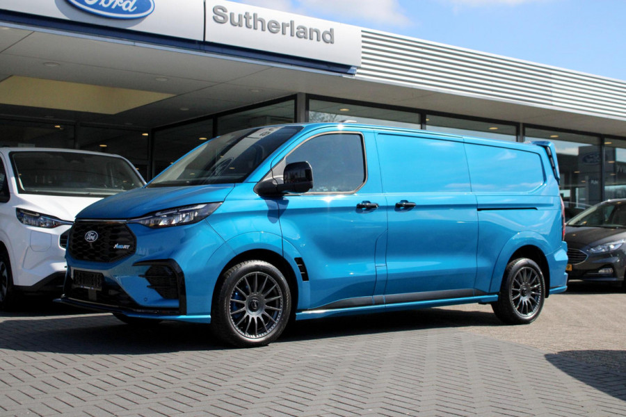Ford Transit Custom 320 2.0 TDCI L2H1 MS-RT AWD Digital Aqua Blue | Dubbele zijschuifdeur | Inklapbare trekhaak | Navigatie systeem | Centrale dubbele vergrendeling | AGM accu | Handmatige regeneratie roetfilter | Centrale dubbele vergrendeling |  Wis/was achter | Vehicle Integration System