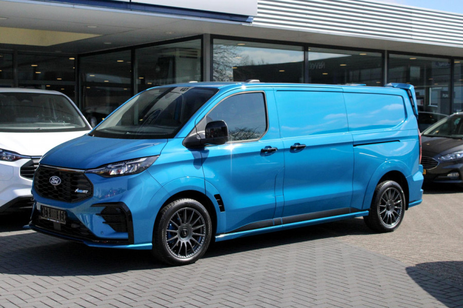 Ford Transit Custom 320 2.0 TDCI L2H1 MS-RT AWD Digital Aqua Blue | Dubbele zijschuifdeur | Inklapbare trekhaak | Navigatie systeem | Centrale dubbele vergrendeling | AGM accu | Handmatige regeneratie roetfilter | Centrale dubbele vergrendeling |  Wis/was achter | Vehicle Integration System