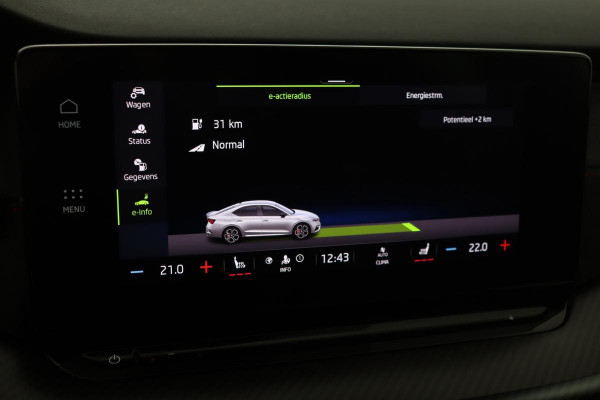 Škoda Octavia 1.4 TSI RS PHEV | Head-Up | Leder/Alcantara | Stoel & stuurverwarming | Carplay | Sfeerverlichting | Massage | Memory | Adaptive cruise