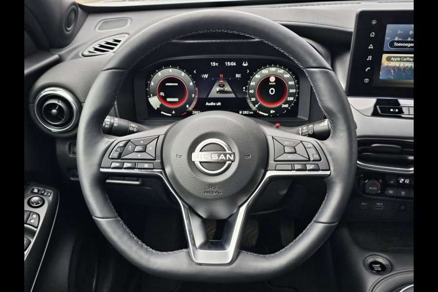 Nissan Juke 1.0-114 pk DIG-T N-Connecta -NIEUWSTE MODEL- Maar liefst ruim €. 11.000,- VOORDEEL: van €. 37.250,- voor €. 25.895,-  ! Slechts 2.800km ! Navigatie, Climate cntrl, Cruise Cntrl, Lane Assist. Metallic lak, LM wielen, Stoel-, stuur- en voorraamverw., Keyless