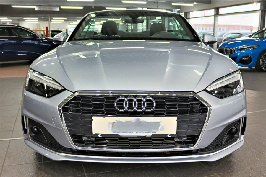 Audi A5 Cabriolet 40 Tfsi ADVANCED ** MATRIX, LEDER, VIRTUAL, ADAPT. CRUISE, MASSAGE, NEKVERW ** 11.498km (!) - UNFALLFREI - 1e EIG * ! 2DE PAASDAG GEOPEND VAN 10:00 T/M 17:00 UUR !