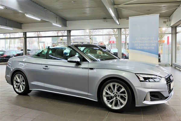 Audi A5 Cabriolet 40 Tfsi ADVANCED ** MATRIX, LEDER, VIRTUAL, ADAPT. CRUISE, MASSAGE, NEKVERW ** 11.498km (!) - UNFALLFREI - 1e EIG * ! 2DE PAASDAG GEOPEND VAN 10:00 T/M 17:00 UUR !