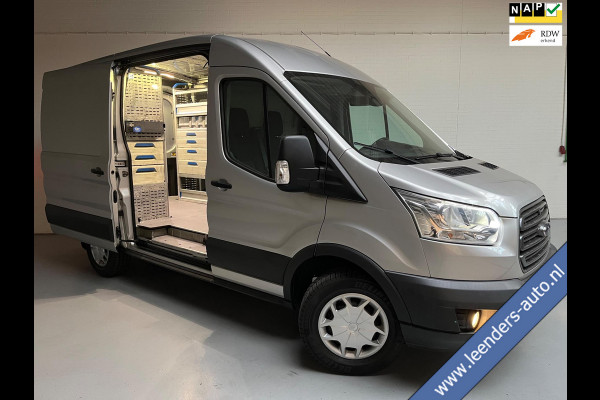 Ford Transit Servicewagen 350 2.0 TDCI euro6 L2H2 Trend 3Persoons Sortimo inrichting Airco Camera Grijs metallic RIJKLAARPRIJS!