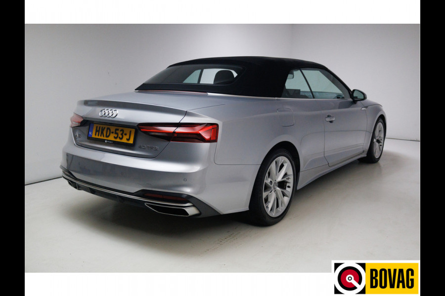 Audi A5 Cabriolet 40 TFSI 204 PK Prestige+ Advanced | Virtual cockpit | Matrix Led | Leer | Stoelverwarming | Airscarf | Zwarte kap, Navigatie, 18" LMV,  Adapive Cruise, PDC, Camera