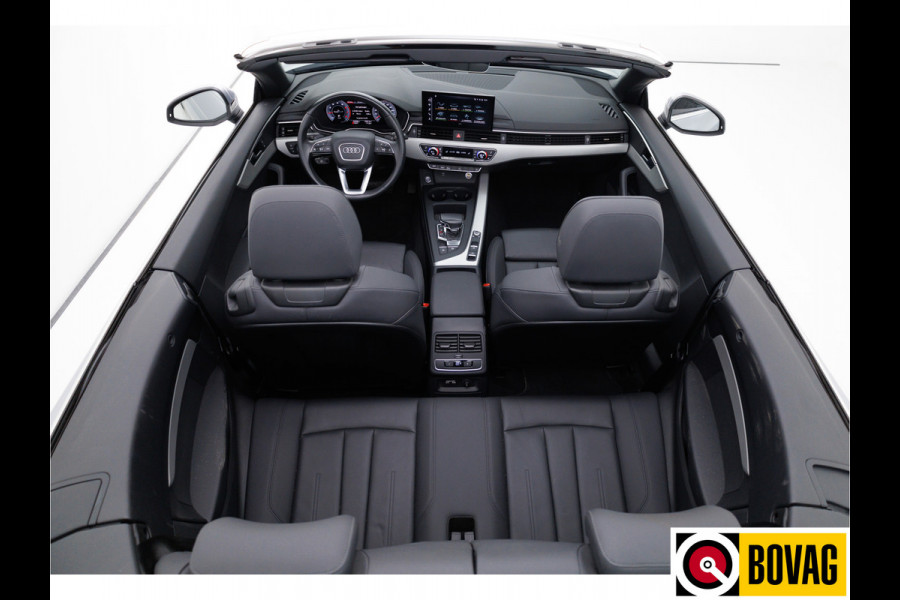 Audi A5 Cabriolet 40 TFSI 204 PK Prestige+ Advanced | Virtual cockpit | Matrix Led | Leer | Stoelverwarming | Airscarf | Zwarte kap, Navigatie, 18" LMV,  Adapive Cruise, PDC, Camera