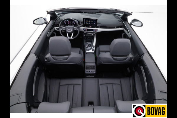 Audi A5 Cabriolet 40 TFSI 204 PK Prestige+ Advanced | Virtual cockpit | Matrix Led | Leer | Stoelverwarming | Airscarf | Zwarte kap, Navigatie, 18" LMV,  Adapive Cruise, PDC, Camera