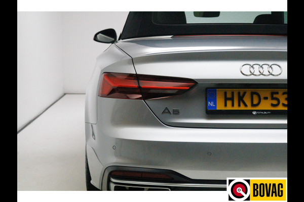 Audi A5 Cabriolet 40 TFSI 204 PK Prestige+ Advanced | Virtual cockpit | Matrix Led | Leer | Stoelverwarming | Airscarf | Zwarte kap, Navigatie, 18" LMV,  Adapive Cruise, PDC, Camera