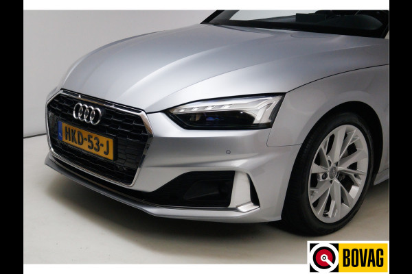 Audi A5 Cabriolet 40 TFSI 204 PK Prestige+ Advanced | Virtual cockpit | Matrix Led | Leer | Stoelverwarming | Airscarf | Zwarte kap, Navigatie, 18" LMV,  Adapive Cruise, PDC, Camera