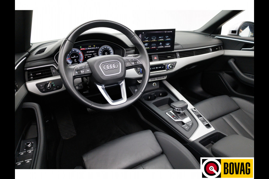 Audi A5 Cabriolet 40 TFSI 204 PK Prestige+ Advanced | Virtual cockpit | Matrix Led | Leer | Stoelverwarming | Airscarf | Zwarte kap, Navigatie, 18" LMV,  Adapive Cruise, PDC, Camera