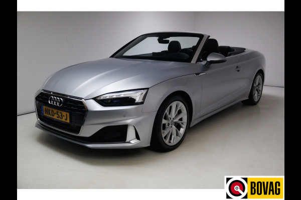 Audi A5 Cabriolet 40 TFSI 204 PK Prestige+ Advanced | Virtual cockpit | Matrix Led | Leer | Stoelverwarming | Airscarf | Zwarte kap, Navigatie, 18" LMV,  Adapive Cruise, PDC, Camera