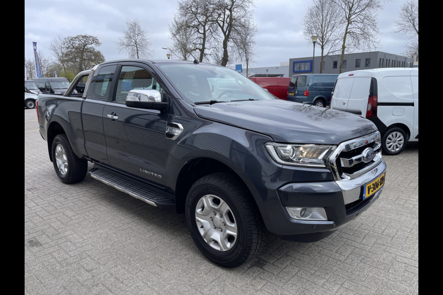 Ford Ranger 2.2 TDCi 160pk automaat 4x4 Limited Supercab / rijklaar € 22.950 ex btw / lease vanaf € 446 / airco / cruise / navi / leer / trekhaak 3500 kg !