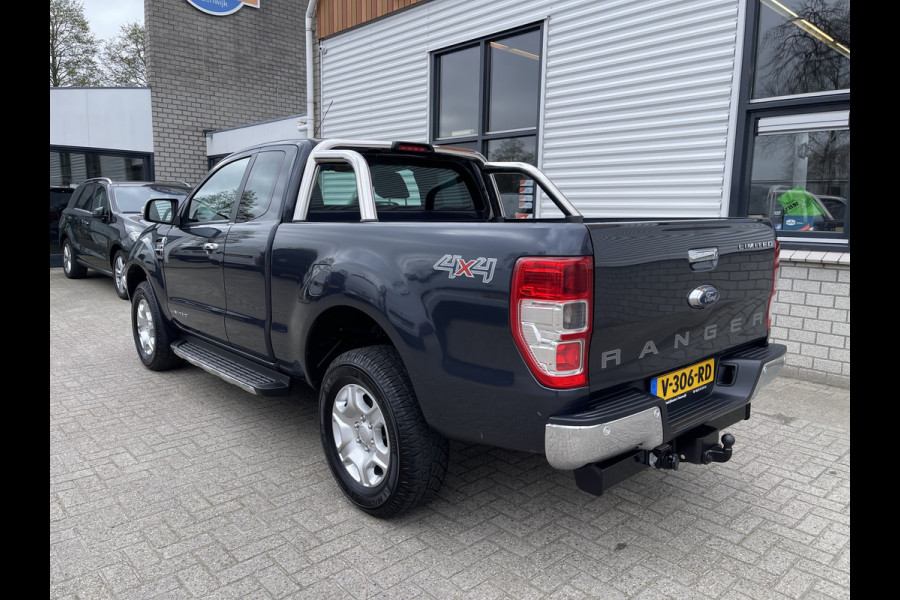 Ford Ranger 2.2 TDCi 160pk automaat 4x4 Limited Supercab / rijklaar € 22.950 ex btw / lease vanaf € 446 / airco / cruise / navi / leer / trekhaak 3500 kg !