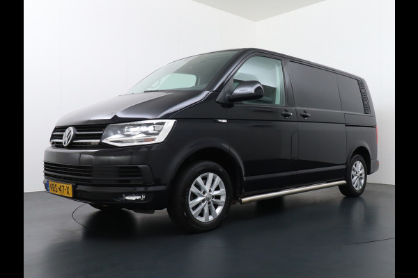 Volkswagen Transporter 2.0TDI 150PK Autom. Highline Leder Navi Pdc Voorruitverwarming Cruise Control Regen/Lichtsensor Lmv 2X Schuifdeur Rubbervloer Wandbetimmering Sidebars Achterklep 1e Eigenaar Euro 6