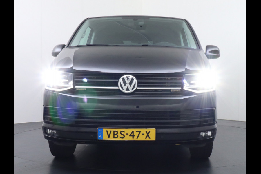 Volkswagen Transporter 2.0TDI 150PK Autom. Highline Leder Navi Pdc Voorruitverwarming Cruise Control Regen/Lichtsensor Lmv 2X Schuifdeur Rubbervloer Wandbetimmering Sidebars Achterklep 1e Eigenaar Euro 6