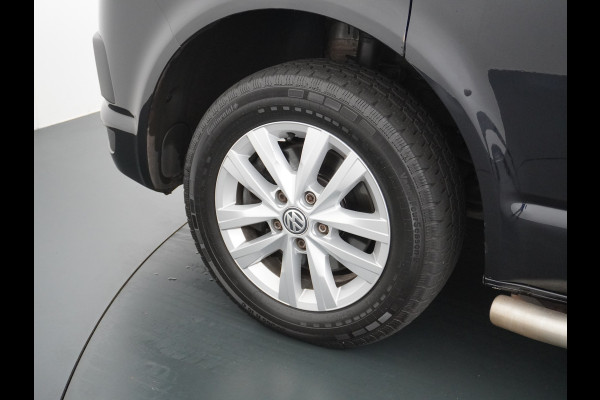 Volkswagen Transporter 2.0TDI 150PK Autom. Highline Leder Navi Pdc Voorruitverwarming Cruise Control Regen/Lichtsensor Lmv 2X Schuifdeur Rubbervloer Wandbetimmering Sidebars Achterklep 1e Eigenaar Euro 6