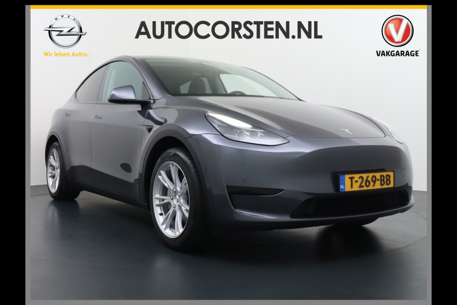Tesla Model Y RWD 60kWh LFP 300PK Warmtepomp FSD-Computer 3 Auto-Pilot Sleutel-loos(via-GSM) Leder Premium Audio Camera's Panormadak Adap.Crui Elektr. Acht.klep WiFi Priv.Glass AEB ASR ESP IsoFix Connected-Services 1600kg Trekvermogen Orig.NLse Auto Accu-Garantie 6-2031/160.000km 1e Eigenaar 11kw thuis of snelladen tot 170kWh