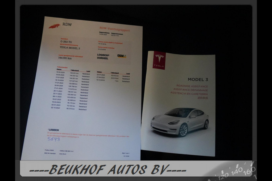 Tesla Model 3 Long Range AWD 75 kWh Cam Leer Navi Panorama