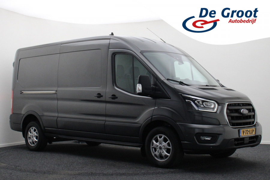 Ford Transit 350 2.0 TDCI L3H2 Limited 3-Zits, Airco, Camera, Cruise, Apple Carplay, Verwarmde Ruit, Trekhaak, 16''