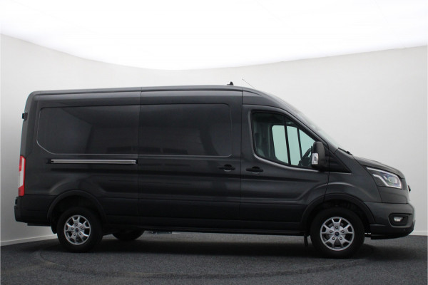 Ford Transit 350 2.0 TDCI L3H2 Limited 3-Zits, Airco, Camera, Cruise, Apple Carplay, Verwarmde Ruit, Trekhaak, 16''