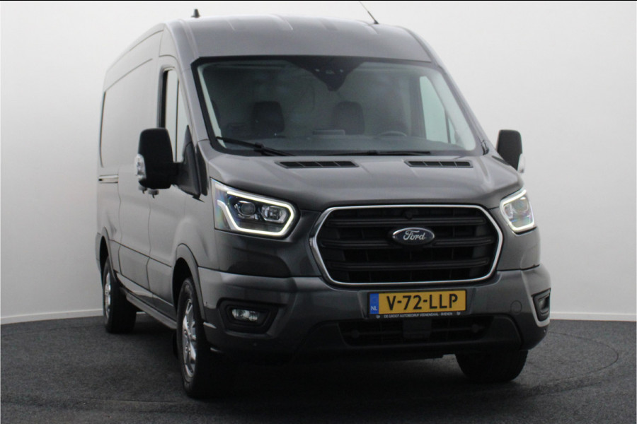 Ford Transit 350 2.0 TDCI L3H2 Limited 3-Zits, Airco, Camera, Cruise, Apple Carplay, Verwarmde Ruit, Trekhaak, 16''