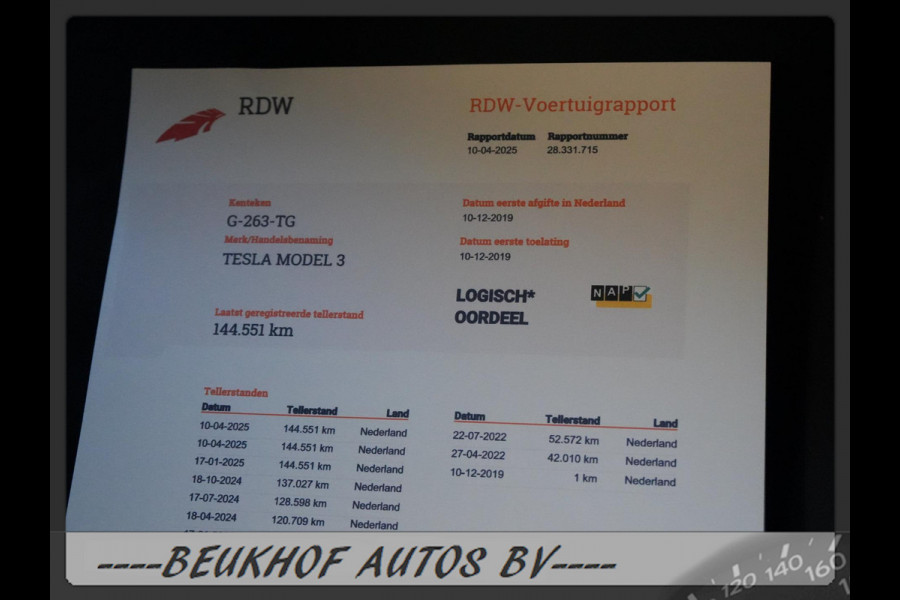 Tesla Model 3 Long Range AWD 75 kWh Cam Leer Navi Panorama