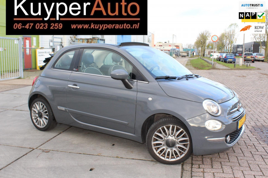 Fiat 500C 0.9 TwinAir Turbo Lounge cabrio 1 e eig navi clima cruise sensoren nap