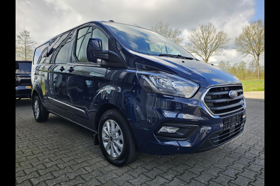 Ford Transit Custom 300 2.0 TDCI L2H1 Limited DC Automaat | Dubbele Cabine | 5-persoons | Adaptive cruise control | Camera | Navigatie