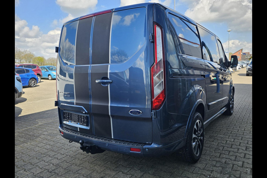 Ford Transit Custom 320 2.0 TDCI L1H1 Sport DC 185pk Automaat | DC | Dubbele Cabine | Adaptive cruise control | Dubbele schuifdeur | Trekhaak | Camera | Navigatie | Stoel-Stoel | Stoelverwarming