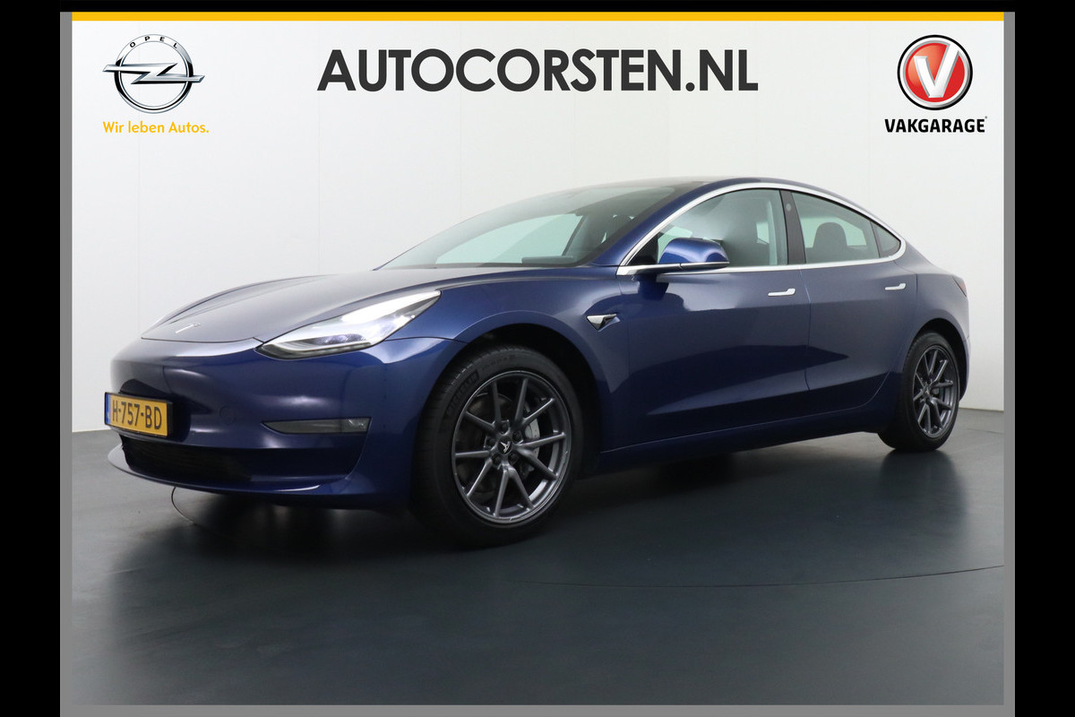 Tesla Model 3 Long Range 75kWh 463PK 18" FSD-Full Self Driving Computer-3 Premium Audio 4wd AutoPilot Panoramadak Camera's Leer Adaptive-Cruis Stoel en achterbank verwarming Electr.Stoelen+Memory+Easy-Entry WiFi Origineel Nederlandse auto Grootste accu Tot 16,5kwh thuis laden. Accu/Motor Garantie tot 30-12-2027 max 192.000km