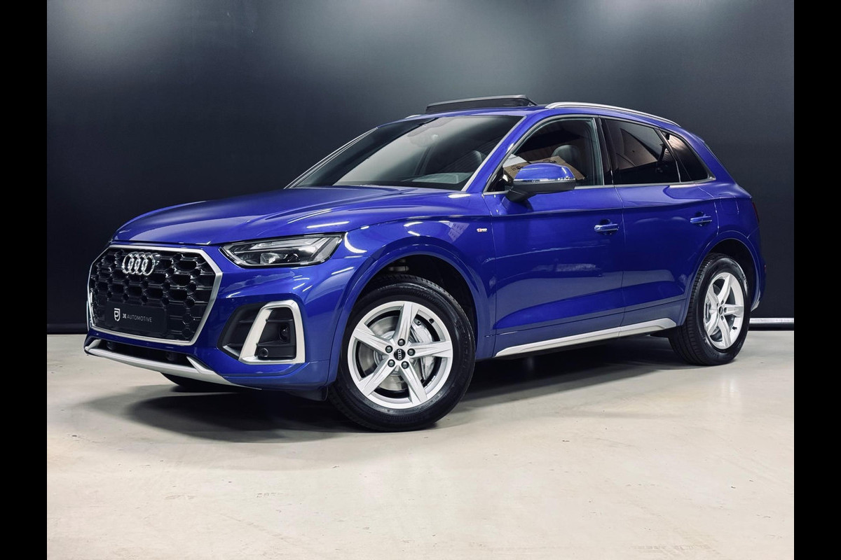 Audi Q5 50 TFSI e 3X S-Line Facelift! 265PK, Pano, Virtual Cockpit, Hud, Cam, Blind Spot, Navi, PDC, Cruise, Dealer Onderhoud