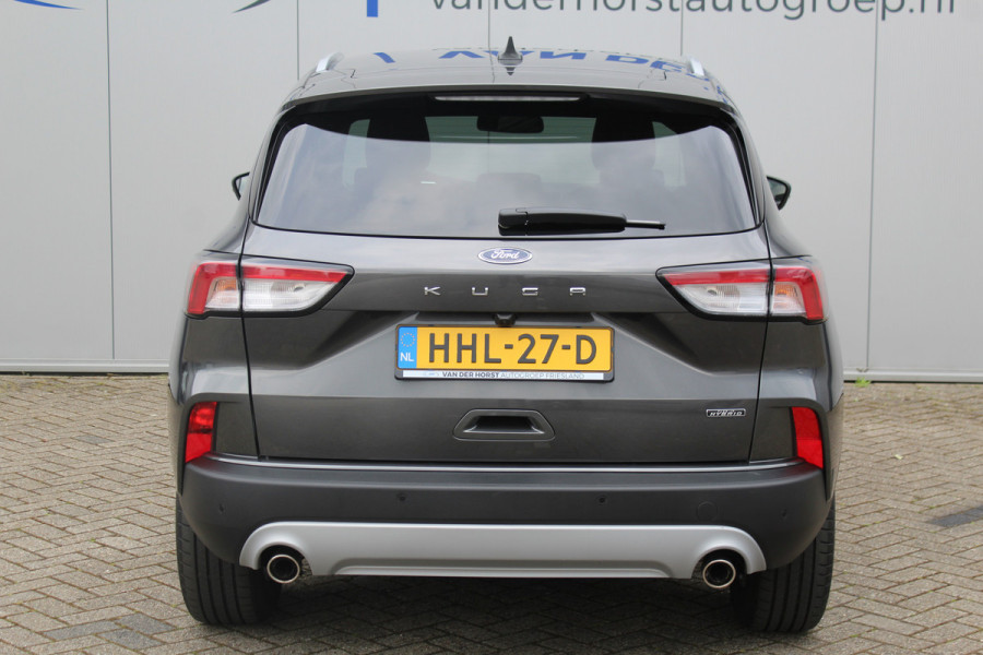Ford Kuga 2.5-225pk PHEV Titanium X Plug-In Hybrid. Fabr. garantie t/m 07-04-2028 ! Slechts 10.000km ! Autm. airco dual, stoel-, stuur- en voorraamverw., LED verl., B&O soundsyst., metallic lak, cruise control, camera, LM wielen, elektr. achterklep en best. stoel etc.