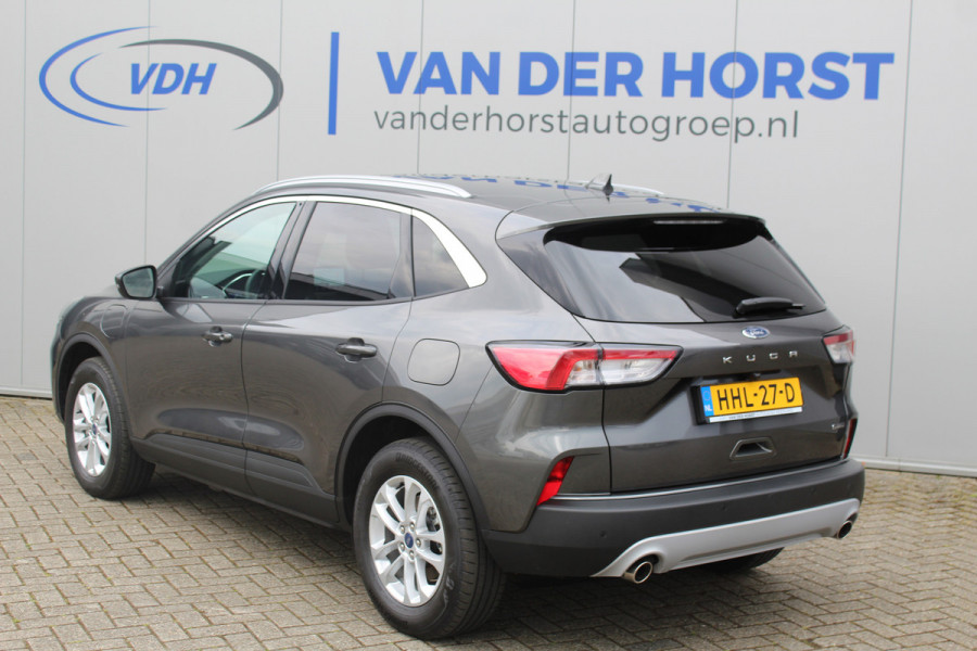 Ford Kuga 2.5-225pk PHEV Titanium X Plug-In Hybrid. Fabr. garantie t/m 07-04-2028 ! Slechts 10.000km ! Autm. airco dual, stoel-, stuur- en voorraamverw., LED verl., B&O soundsyst., metallic lak, cruise control, camera, LM wielen, elektr. achterklep en best. stoel etc.