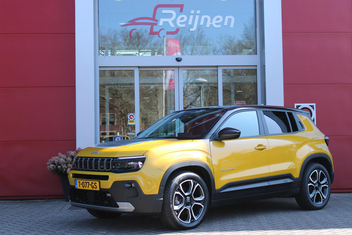 Jeep Avenger Summit 54 kWh | ACHTERUITRIJ CAMERA | STOEL VERWARMING | FULL LED KOPLAMPEN | 18" LICHTMETALEN VELGEN | DRAADLOZE TELEFOONLADER | DRAADLOZE APPLE CARPLAY/ANDROID AUTO | ADAPTIVE CRUISE CONTROL | PARKEERSENSOREN VOOR EN ACHTER | KEYLESS ENTRY/START | DODEHOEK DETECTIE | DAB+ RADIO | ELEKTRISCH BEDIENBARE ACHTERKLEP | VOORRUIT VERWARMING | Jeep Avenger Summit 54 kWh | ACHTERUITRIJ CAMERA | STOEL VERWARMING | FULL LED KOPLAMPEN | 18" LICHTMETALEN VELGEN | DRAADLOZE TELEFOONLADER | DRAADLOZE APPLE CARPLAY/ANDROID AUTO | ADAPTIVE CRUISE CONTROL | PARKEERSENSOREN VOOR EN ACHTER | KEYLESS ENTRY/START | DODEHOEK DETECTIE | DAB+ RADIO | ELEKTRISCH BEDIENBARE ACHTERKLEP | VOORRUIT VERWARMING |