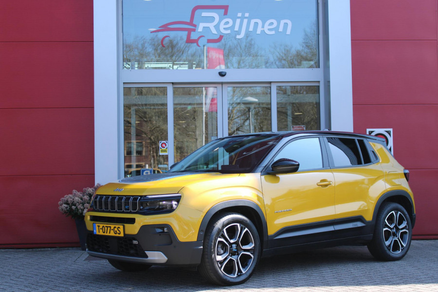 Jeep Avenger Summit 54 kWh | ACHTERUITRIJ CAMERA | STOEL VERWARMING | FULL LED KOPLAMPEN | 18" LICHTMETALEN VELGEN | DRAADLOZE TELEFOONLADER | DRAADLOZE APPLE CARPLAY/ANDROID AUTO | ADAPTIVE CRUISE CONTROL | PARKEERSENSOREN VOOR EN ACHTER | KEYLESS ENTRY/START | DODEHOEK DETECTIE | DAB+ RADIO | ELEKTRISCH BEDIENBARE ACHTERKLEP | VOORRUIT VERWARMING |