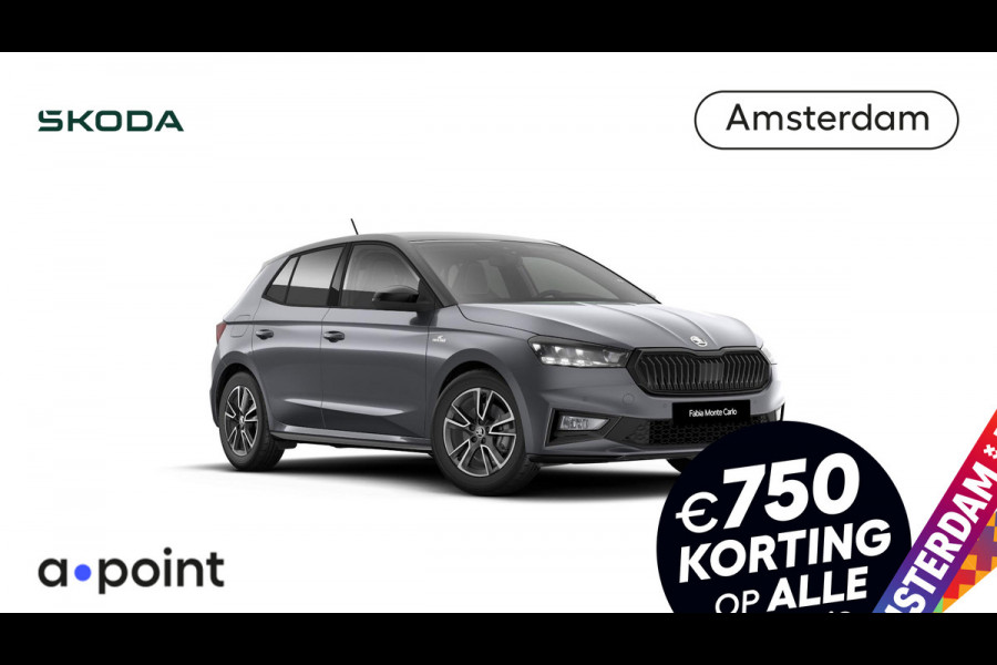 Škoda Fabia Monte Carlo 1.0 TSI 115 pk 7 versn. DSG | Travel assist plus | Verwarmbare voorstoelen | Zwart dak