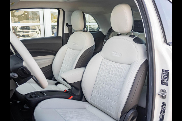 Fiat 500E La Prima 42 kWh | Clima | Cruise | Leder | 17" | Priv Glass | Winter Pack | JBL Sound | BSM | Apple Carplay