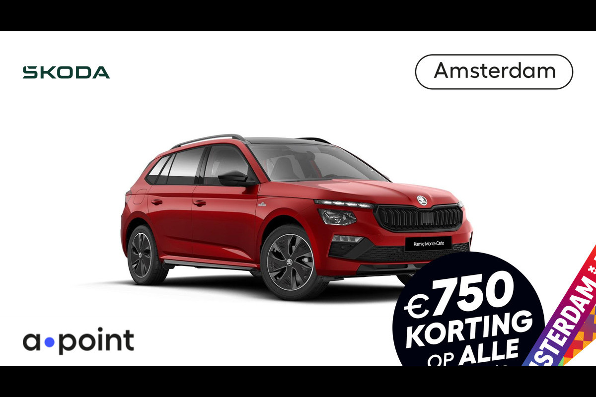 Škoda Kamiq Monte Carlo 1.0 TSI 115 pk 7 versn. DSG | Travel assist plus | Winter pakket | Charging Škoda Kamiq Monte Carlo 1.0 TSI 115 pk 7 versn. DSG | Travel assist plus | Winter pakket | Charging