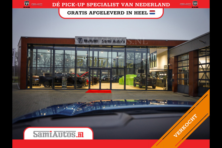 Dodge Ram PREMIUM NIGHT | MAY 2025 BOM VOL + HUD & 14.4 INCH SCHERM | LUCHTVERING | 420PK 636 Nm | PRIJS MET LPG EN COVER EN GARANTIE | DUBBELE CABINE | PICK UP | 5 PERSOONS | DC | GRIJSKENTEKEN | VOORRAAD NR 2232 - 3424