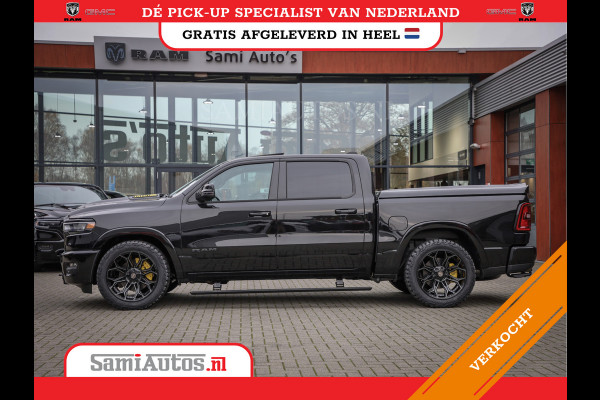 Dodge Ram PREMIUM NIGHT | MAY 2025 BOM VOL + HUD & 14.4 INCH SCHERM | LUCHTVERING | 420PK 636 Nm | PRIJS MET LPG EN COVER EN GARANTIE | DUBBELE CABINE | PICK UP | 5 PERSOONS | DC | GRIJSKENTEKEN | VOORRAAD NR 2232 - 3424