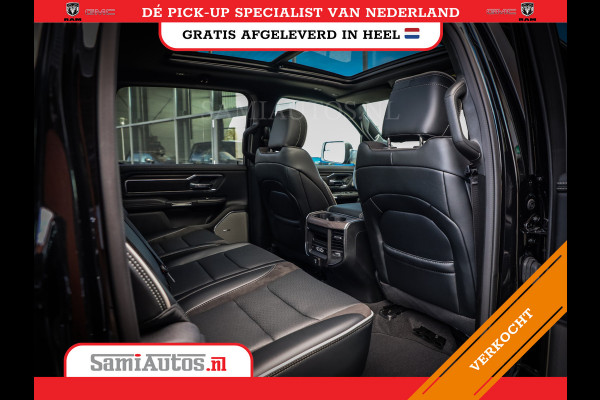 Dodge Ram PREMIUM NIGHT | MAY 2025 BOM VOL + HUD & 14.4 INCH SCHERM | LUCHTVERING | 420PK 636 Nm | PRIJS MET LPG EN COVER EN GARANTIE | DUBBELE CABINE | PICK UP | 5 PERSOONS | DC | GRIJSKENTEKEN | VOORRAAD NR 2232 - 3424